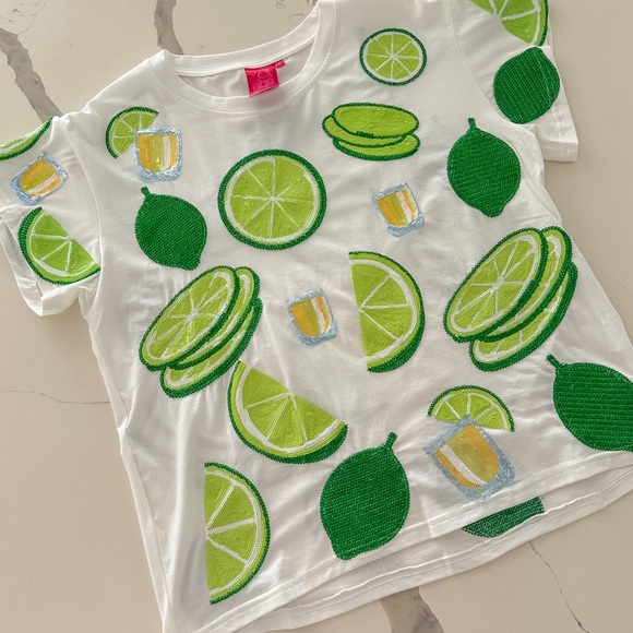 QUEEN OF SPARKLES Tops - Queen of Sparkles Margaritas and Lime Tee